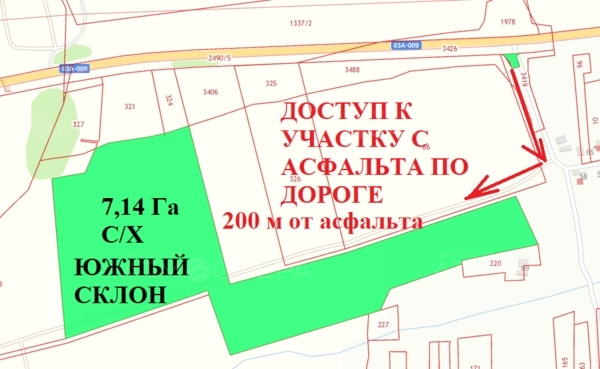 7,14 Га на южном склоне в районе х. Иванов Анапского района