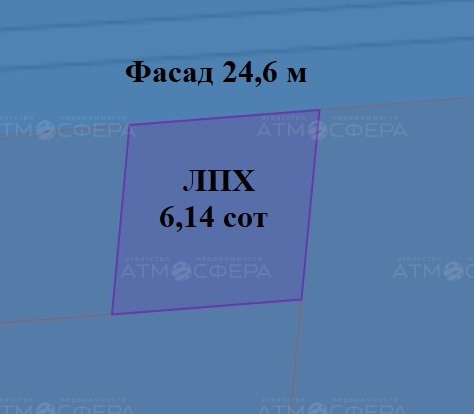 Угловой участок 6,14 сот ЛПХ (ИЖС) в п. Веселовка