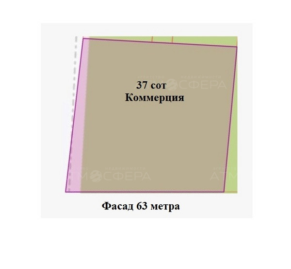 Земельный участок 37 сот под коммерцию в п. Веселовка