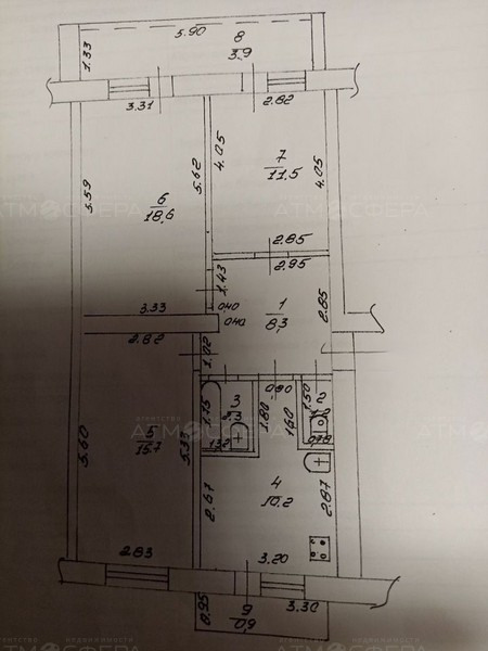 Продается 3-к. квартира в Анапе.