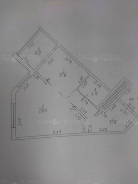 1-к. квартира, 60 м², 2/14 эт.