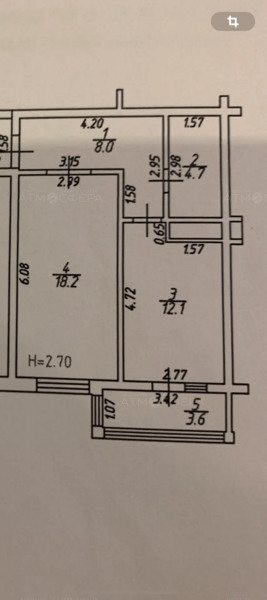 1-комн. квартира, 43 м², Анапа, Парковая ул.